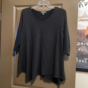 Karen Kane Black 3/4 Sleeve Sweater - 1X
